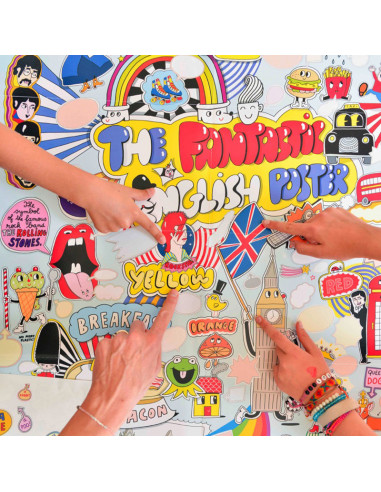 POSTER PÉDAGOGIQUE + 85 STICKERS - 100% ENGLISH