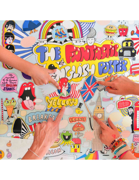 POSTER PÉDAGOGIQUE + 85 STICKERS - 100% ENGLISH