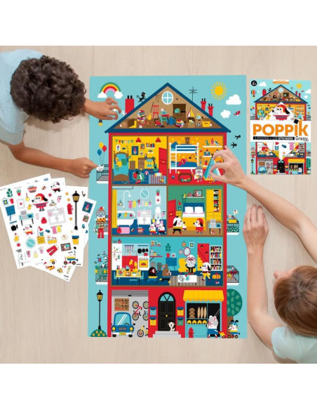 POSTER PÉDAGOGIQUE + 100 STICKERS - LA MAISON DE GRAOU