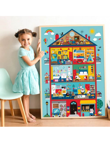 POSTER PÉDAGOGIQUE + 100 STICKERS - LA MAISON DE GRAOU