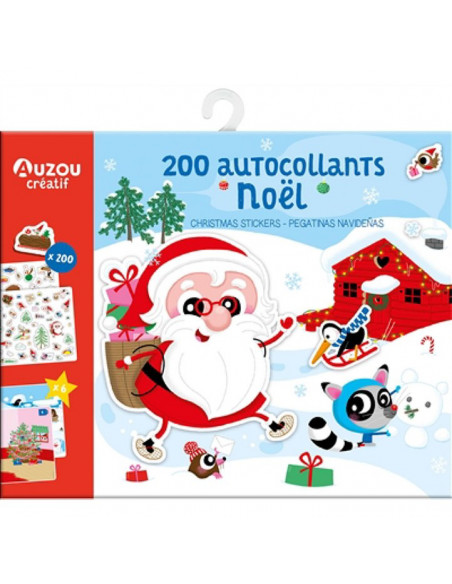 200 autocollants noel