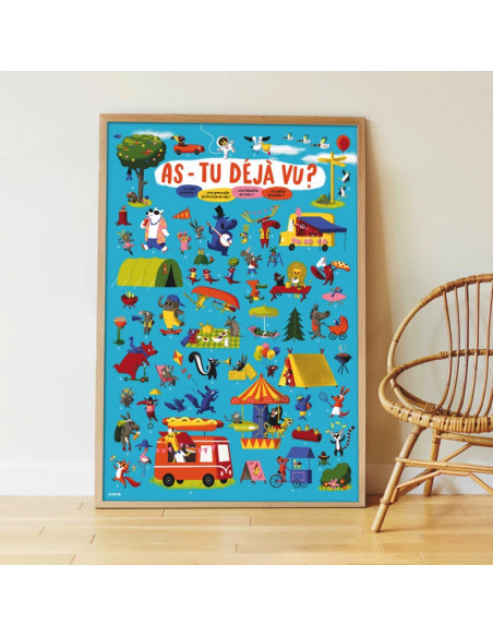 POSTER PÉDAGOGIQUE + 52 STICKERS - LE JEU DES ANIMAUX