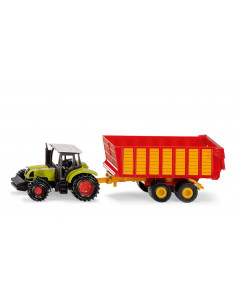 John Deere avec remorque d'ensilage