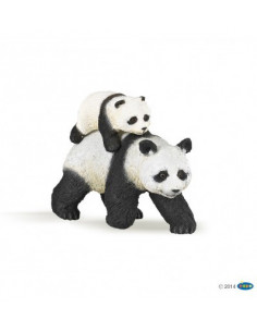 Figurine Panda et Bébé PAPO - Scène Nature Attendrissante