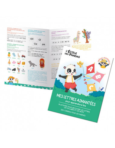 L'école des pandas - mes lettres aimantées pour apprendre
