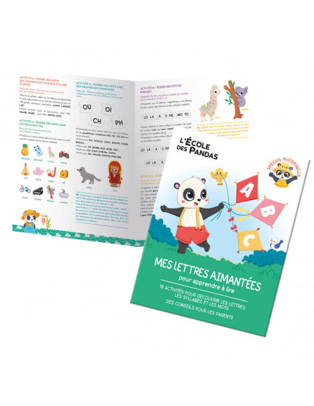 L'école des pandas - mes lettres aimantées pour apprendre