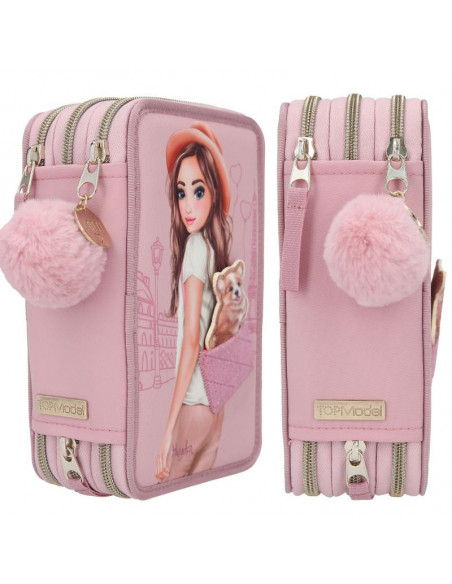 Topmodel trousse a crayons triple application corgi