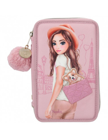 Topmodel trousse a crayons triple application corgi