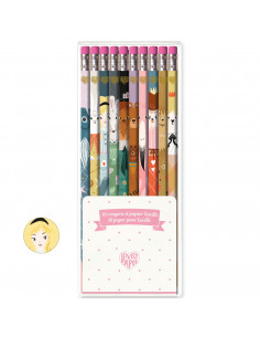 Crayons - 10 crayons a papier lucille