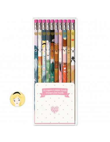 Crayons - 10 crayons a papier lucille