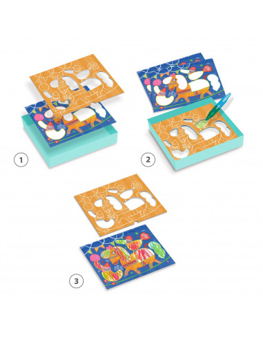 Coloriages pour les petits - funambule et balles