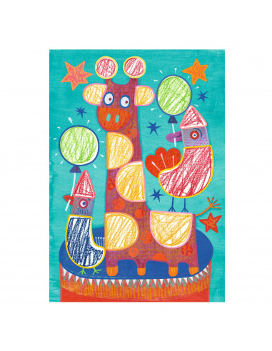 Coloriages pour les petits - funambule et balles