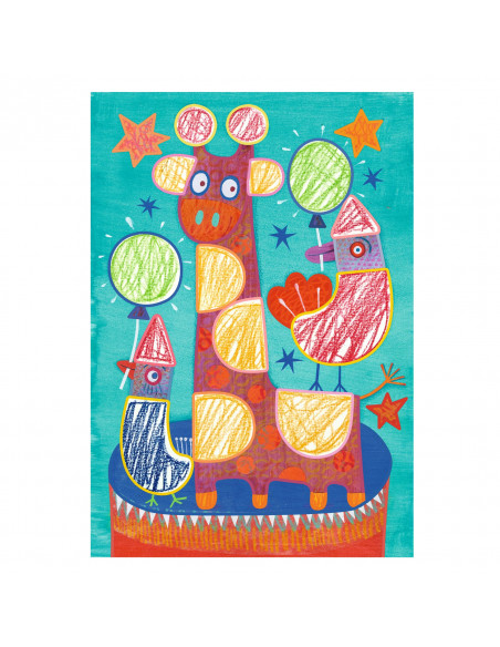 Coloriages pour les petits - funambule et balles