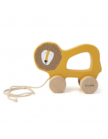 Jouet a tirer en bois - mr. lion - trixie