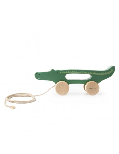 Jouet a tirer en bois - mr. crocodile - trixie