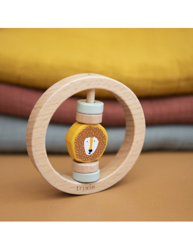 Hochet rond en bois - mr. lion - trixie