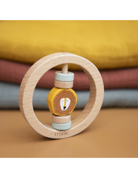 Hochet rond en bois - mr. lion - trixie