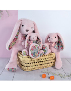 Copain calin - lapin rose tendre 40cm 2
