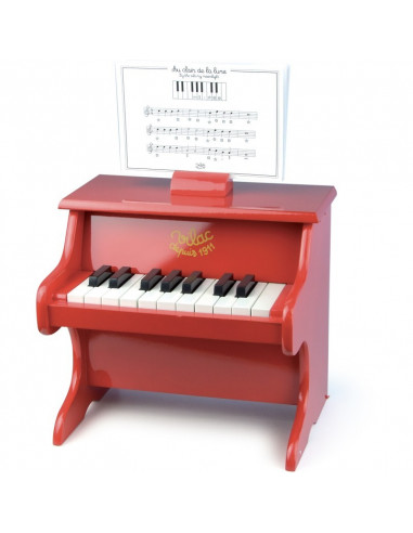 Piano rouge 18 touches avec partitions