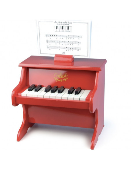 Piano rouge 18 touches avec partitions