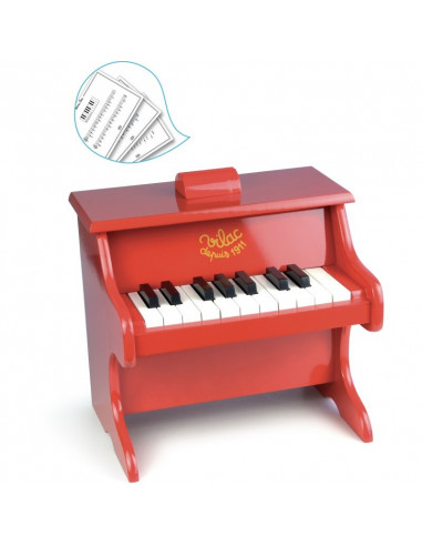 Piano rouge 18 touches avec partitions