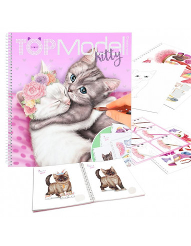 Album a colorier create your topmodel kitty