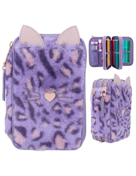 Topmodel trousse 3 niveaux lilac leo love
