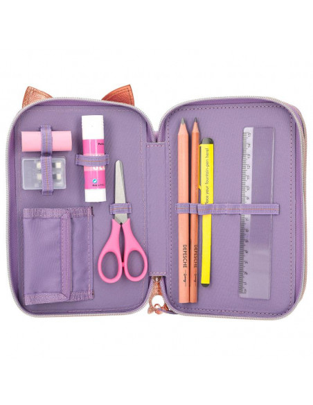 Topmodel trousse 3 niveaux lilac leo love