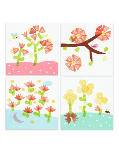 Motifs a tamponner - avec des fleurs - djeco