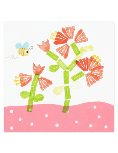 Motifs a tamponner - avec des fleurs - djeco
