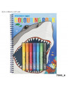 Dino world colouring book set underwater