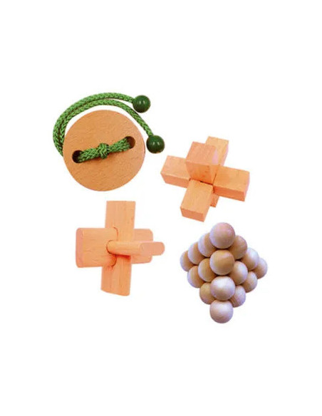 4 Casse-têtes Bois Junior