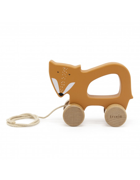 Jouet a tirer en bois - mr fox - trixie