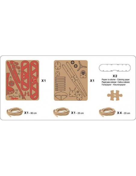 Avion motif rouge