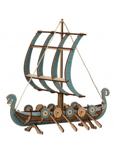 Drakkar motif bleu