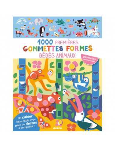 1000 premières gommettes formes - bébés animaux