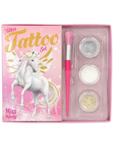 Miss melody set de tatouages avec paillettes