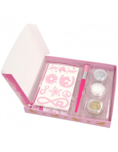 Miss melody set de tatouages avec paillettes