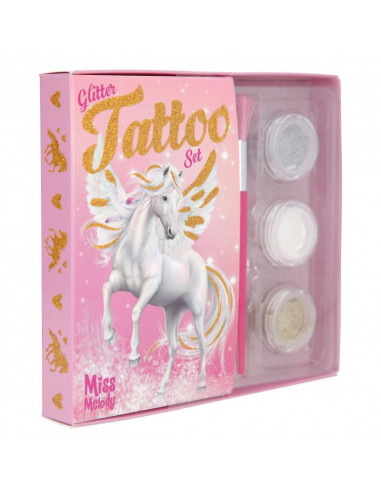 Miss melody set de tatouages avec paillettes