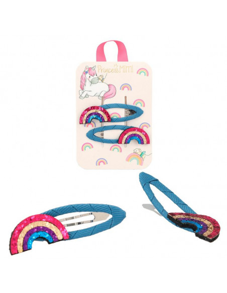 Princess mimi barrettes a cheveux textile