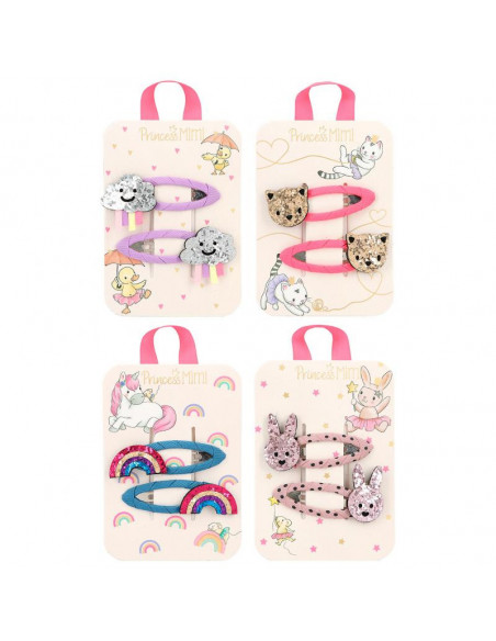 Princess mimi barrettes a cheveux textile