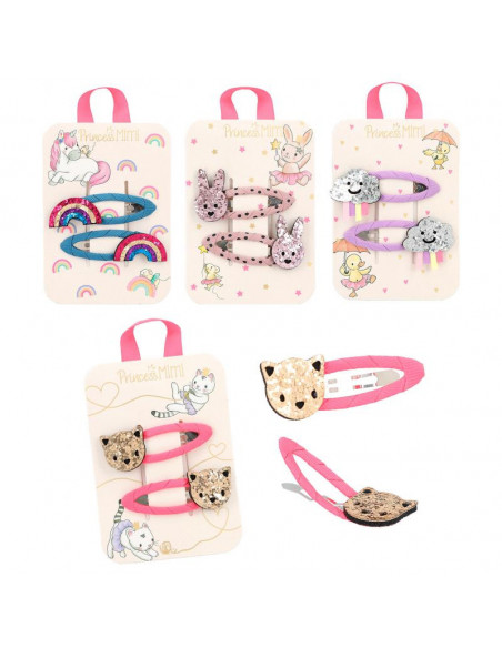 Princess mimi barrettes a cheveux textile