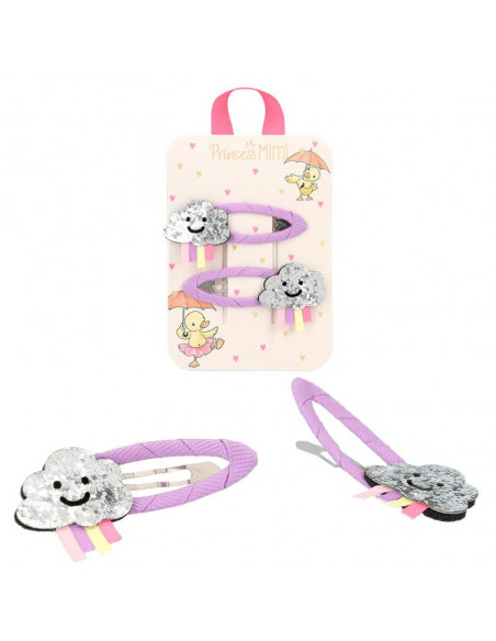 Princess mimi barrettes a cheveux textile