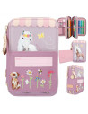 Miss melody trousse a crayons 3 compartiments farm house