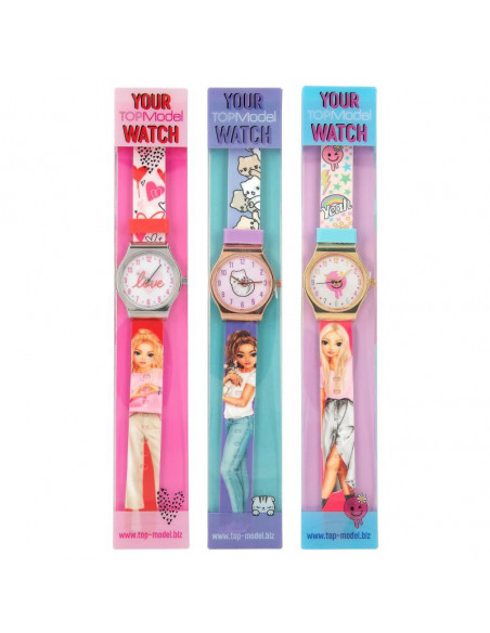 Topmodel montre-bracelet en silicone avec boitier metallique