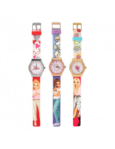 Topmodel montre-bracelet en silicone avec boitier metallique