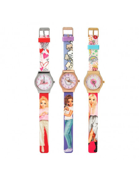 Topmodel montre-bracelet en silicone avec boitier metallique