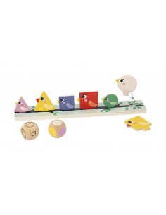 Tri des formes, couleurs et tailles - oiseaux - janod 2
