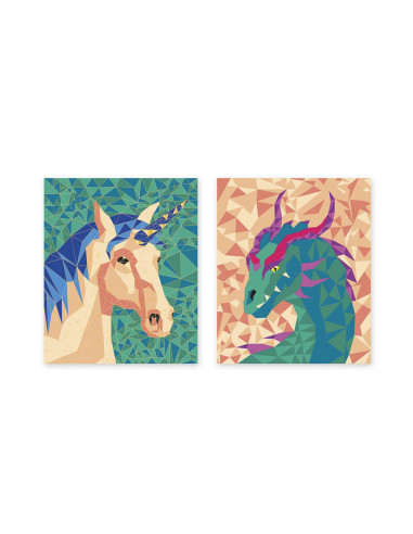 Kit creatif - peinture au numero creatures fantastiques