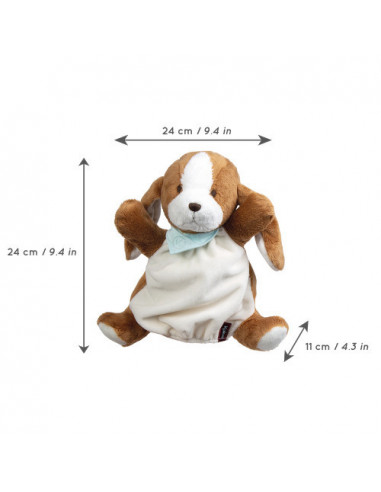 Les amis - chien tiramisu - doudou marionnette